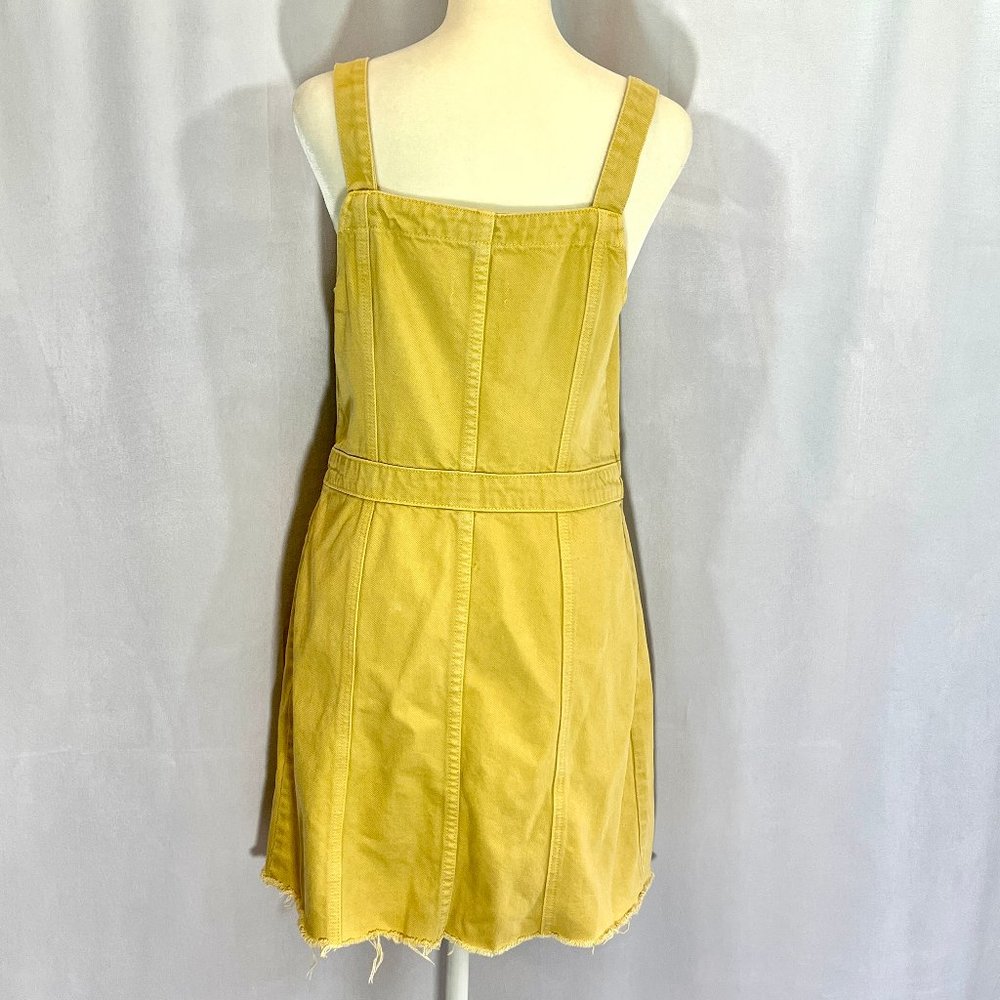 Boyish By Her Kennedy Yellow Denim Mini Skirt Overalls Dress Size Small - Picture 8 of 13